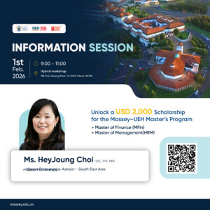 SĂN HỌC BỔNG THẠC SĨ NEWZEALAND 2.000 USD I INFORMATION SESSION MASSEY - UEH